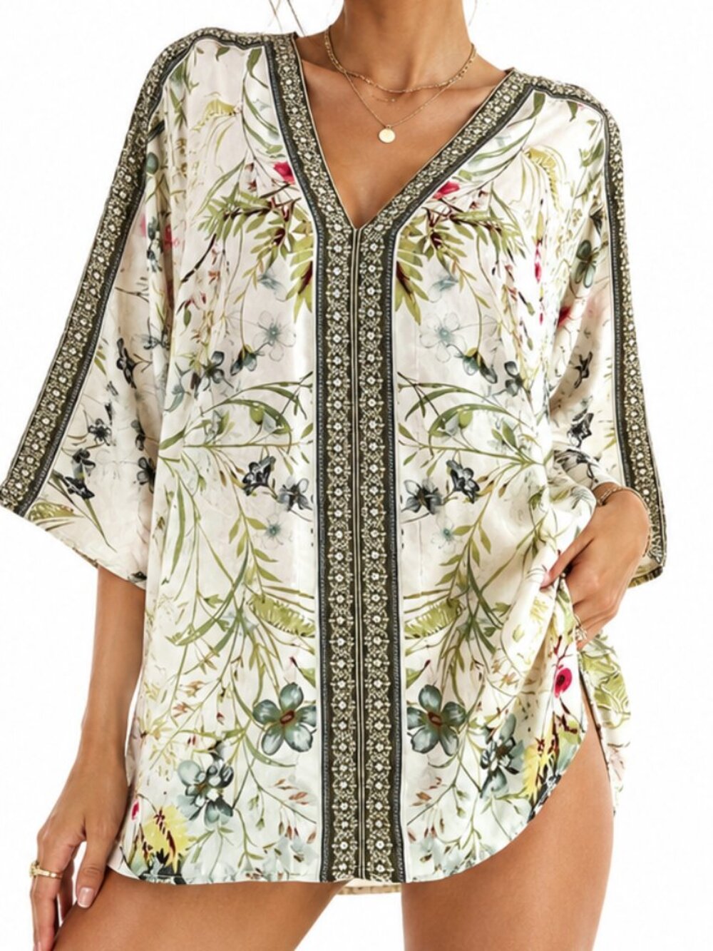 Rose & Olive Womens L Blouse Boho Fairy Coquette‎ Y2K Bloomcore Summer Peasant